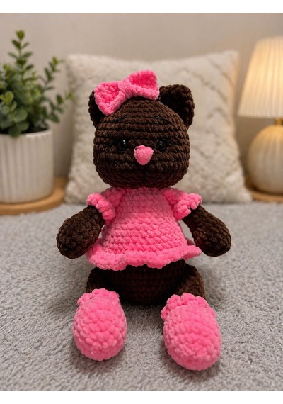 Amigurami Kız Ayıcık 046 - Pembe