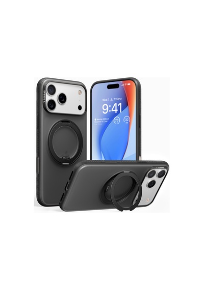 Torras Apple iPhone 17 Pro / 18 Pro Uyumlu O Stand R Fitness Serisi Magsafe Kılıf Siyah