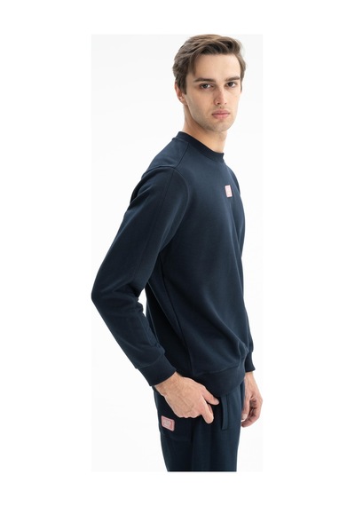 AR-MA Arma Erkek Sade Şık Regular Fit Şardonsuz 3 İplik Bisiklet Yaka Sweatshirt 001