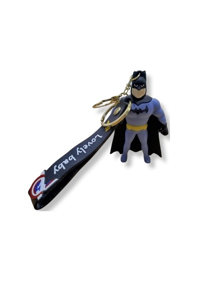 Batman Klasik 3d Figürlü "lovely Baby" Yazılı Bilek Kayışlı Anahtarlık - 1 Adet