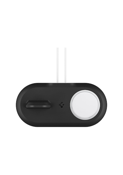 Spigen Magfit Duo 2In1 Magsafe & Apple Uyumlu iOS Watch Ile Stand Doc Black