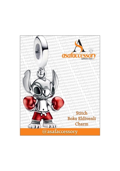 Boksör Stitch Charm Asafaccessory Kırmızı