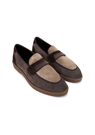 Tamer Tanca Erkek Hakiki Deri Kahverengi Loafer Ayakkabı 1171 295-01 Erk Ayk Y26 Taupe/sıgaro