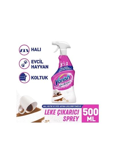 Vanish Oxi Action Halı, Koltuk Ve Evcil Hayvan Leke Çıkarıcı Sprey 500 ml
