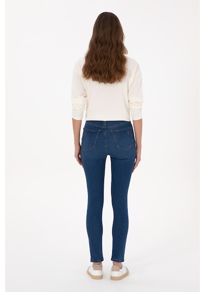 U.S. Polo Assn. Kadın Mavi Skinny Haigh Waist Fit Jean Pantolon 50316577-DN0022