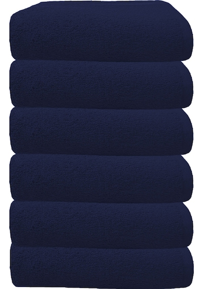 6 Lı Premium %100 Pamuklu Kuaför & Berber Saç Havlusu 50x90 Cm Lacivert