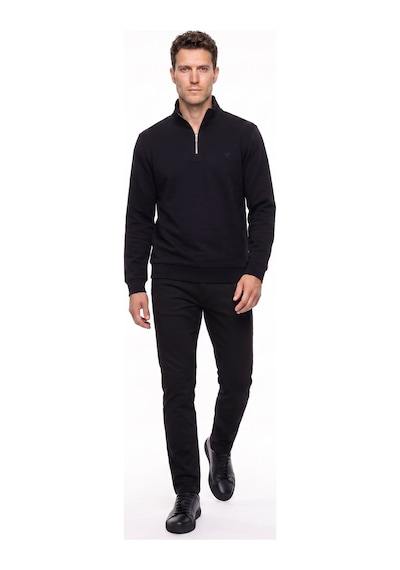 Fabrika Siyah Erkek Slim Fit Sweatshirt F6wm-swt 2051