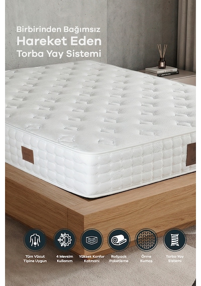 Micado Double Soft Pocket Yaylı Torba Yaylı Yatak Çift Kişilik