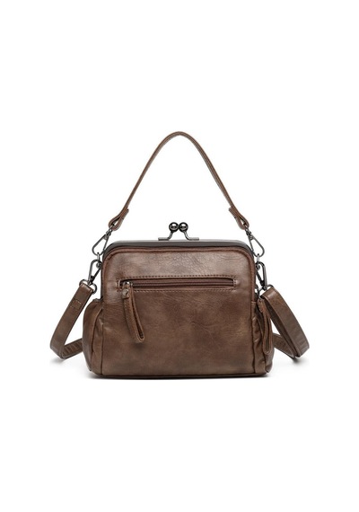 Smart Bags Yıkama Deri Burslu Postacı Kadın Çantası 21-k Barcelona 1903-7 Kahve