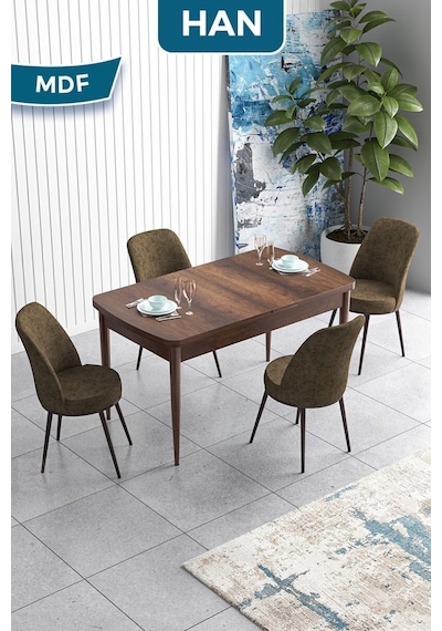 Canisa Han Serisi, 70x114 Açılabilir Mdf Masa Takımı,barok Ahşap Desen Masa, 4 Kahve Sandalye Masa Barok Ahşap Sandalyeler Kahverengi Canisa Han Serisi, 70x114 Açılabilir Mdf Masa Takımı,barok Ahşap Desen Masa, 4 Kahve Sandalye Masa Barok Ahşap Sandalyeler Kahverengi