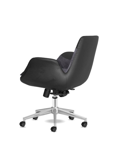 Storm Ofis Sandalyesi Krom Ayaklı Ergonomik Çalışma Koltuğu Dayanıklı Kumaş Füme Diğer