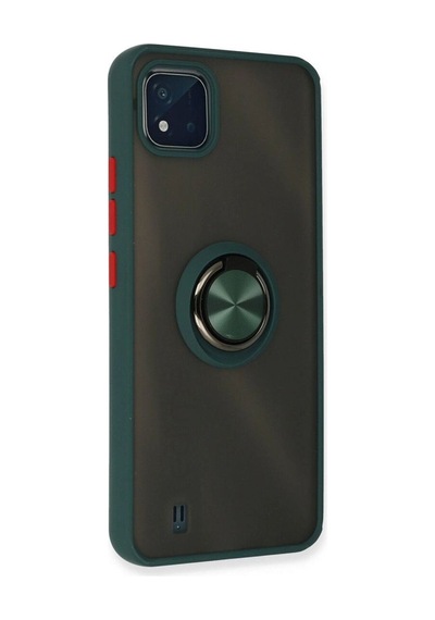 Realme C11 2021 Kılıf Montreal Yüzüklü Silikon Kapak