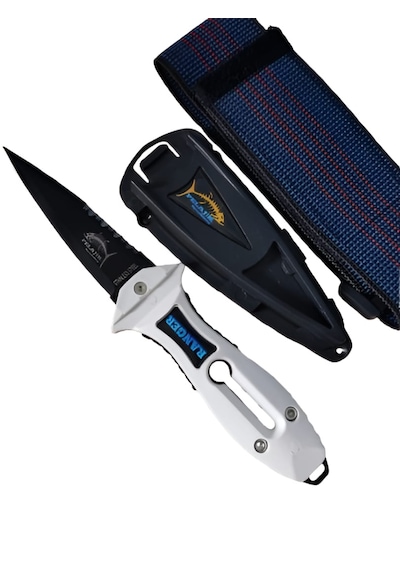 Pelajik Ranger Pro Kol Bandı Dalış Bıçağı Şiş Kakıçlı Paslanmaz Çelik Zıpkıncı Bıçağı BEYAZ