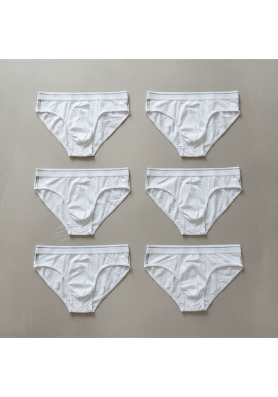 Bonbon Erkek 6'lı Paket Beyaz Renk Slip Bb2787