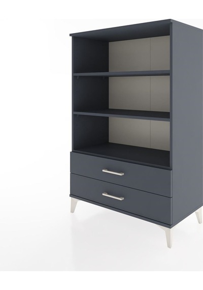 Hyperion Dolap 3 Raflı 2 Çekmeceli 88x44x134 Antrasit-antrasit Antrasit