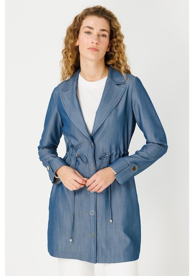 Tencel Ceket Mavi-mavi Mavi