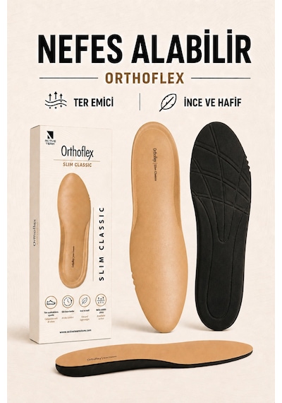 Of01 Slim Classic İnce, Ter Emici, Nefes Alan Ve Darbe Emici Günlük Ortopedik Ayakkabı Tabanlığı