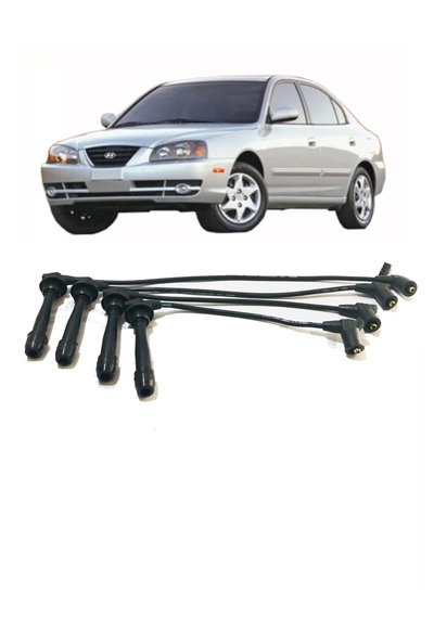 2003-2007 Hyundai Elantra 1.6 Benzinli Motorlar İçin Buji Kablosu Seti 4'lü 4'lü Takım