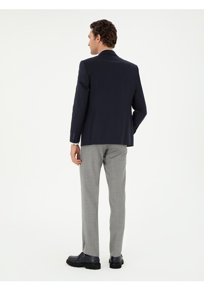 Cacharel Gri Slim Fit Yün Klasik Pantolon