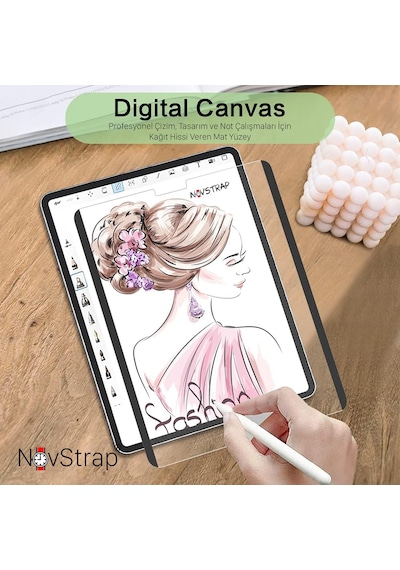 Novstrap Samsung Galaxy Tab S9 Fe Plus Sm-x610 İle Uyumlu Mıknatıslı Paper Like Ekran Koruyucu