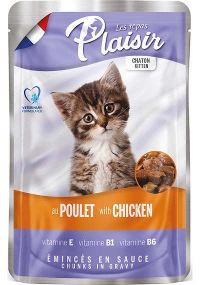 Plaisir Kitten Tavuk Etli Pouch Yavru Kedi Yaş Maması 100 G