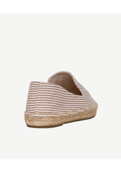 Yargıcı Nakış Detaylı Çizgili Kumaşlı Espadril 26ykay4029x 017 Bej