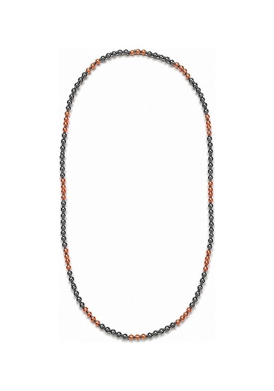 4 Mm 60 Cm Doğal Antrasit Oniks Taşlı Erkek Kolye Ey57 Gri