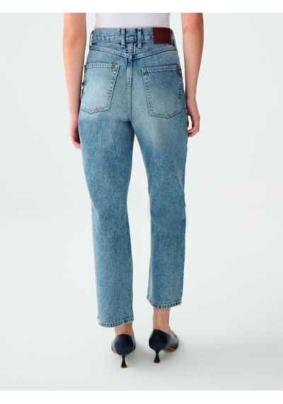 Straight Regular Fit Kadın Pantolon Denim