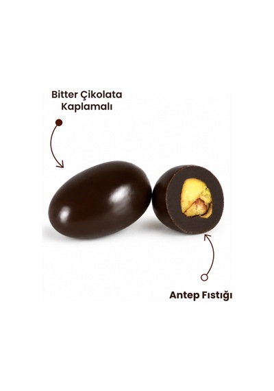 Bitter Çikolatalı Antep Fıstığı Draje 100 G