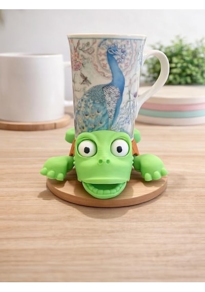 3d Baskı Kaplumbağa Hareketli Bardak Altlığı Eğlenceli Coaster Masaüstü Dekor Ofis & Ev Aksesuarı Çok Renkli