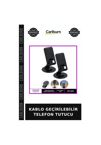 Kablo Geçirilebilir Telefon Tutucu Cep Aksesuarı Cihaz Standı Ofis Gereci