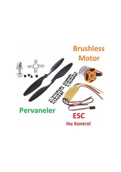 Bruhsless Motor 1400Kv A2212 Rc 1045 30A Esc Firmware Pervane