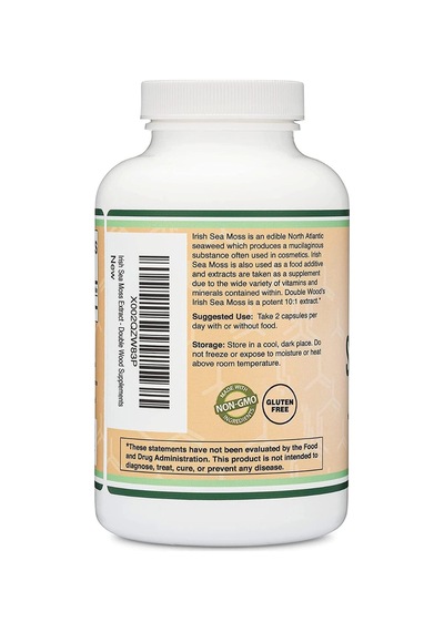 Double Wood Irısh Sea Moss İrlanda Deniz Yosunu 1200mg 180 Ca...