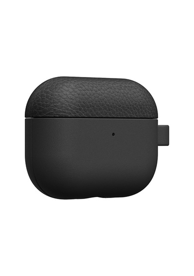 Apple Uyumlu AirPods Pro 3 Amazingthing Glamour Classique Serisi Deri Tasarımlı Kapak Siyah Siyah