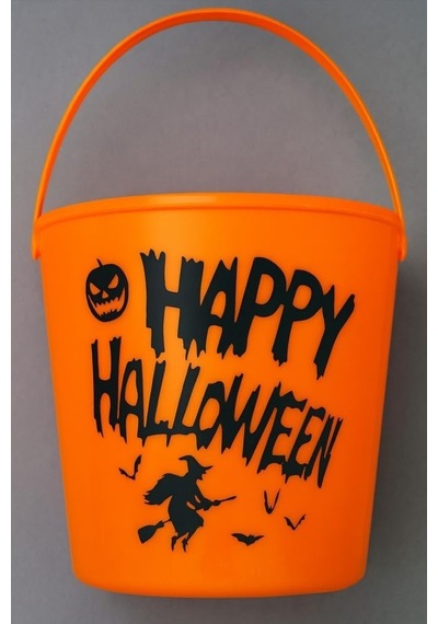 Halloween Işıklı Gövdeli Şeker Kovası Bal Kabağı Turuncu Diğer