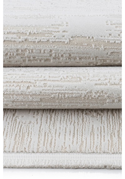 Badelya Home Krem Ekru 7102 Modern Doğal Taban Saçaklı Salon Koridor Mutfak Çocuk Oturma Odası Halı Yolluk 7102krem