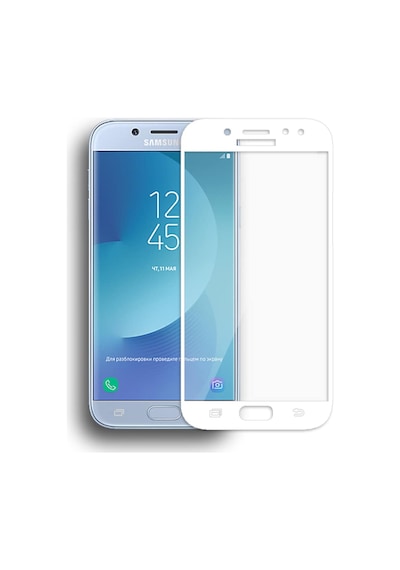 Bufalo Samsung Uyumlu J5 Pro (J530) Kavisli 3D Cam Ekran Koruyucu Beyaz (245814383)