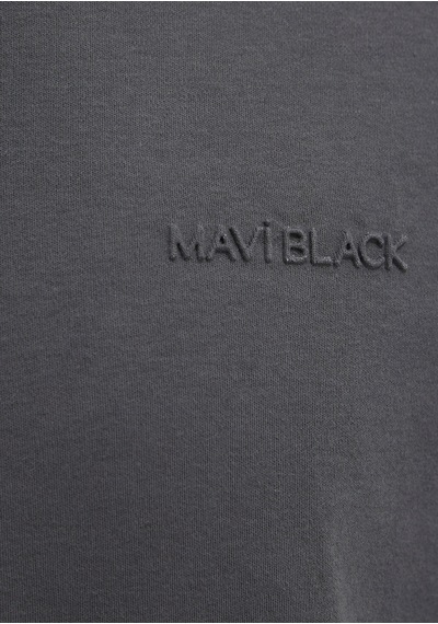 Mavi - Mavi Black Antrasit Basic Tişört 0612645-80106