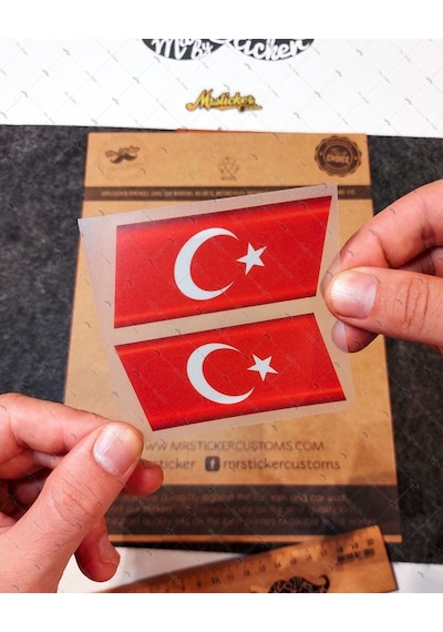 Bay Etiket Rfhlm64 Reflektif Ay Yildiz Sticker Simetrik 2Li Set