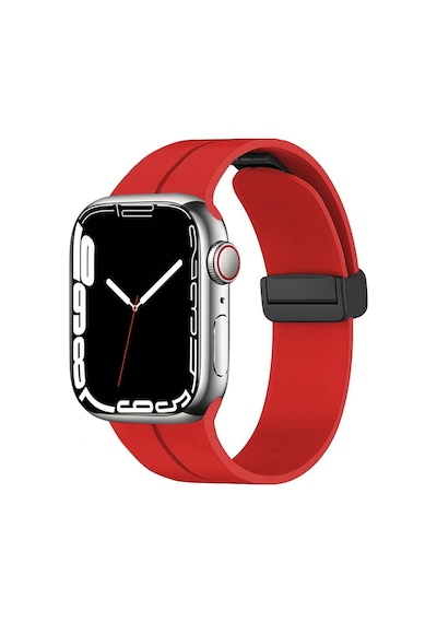 Apple Uyumlu  Watch 7 8 45 MM Kordon Magnetli Ayarlanır Silikon Kordon