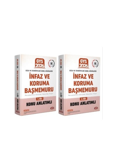 Data 2026 Gys Cte İnfaz Ve Koruma Başmemuru Konu Kitabı 2 Cilt