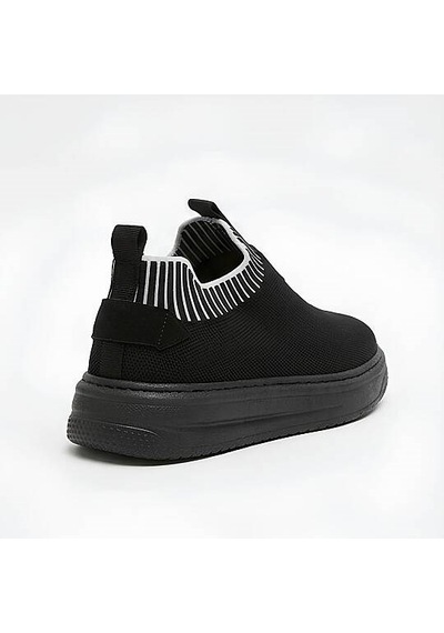 Daytex 1110 Erkek Slip-on - Full Triko Örgü Sneaker Siyah