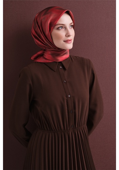 Armine Sura İpek Eşarp 2026-2027 - Sonbahar Kış-asm9605 Kırmızı