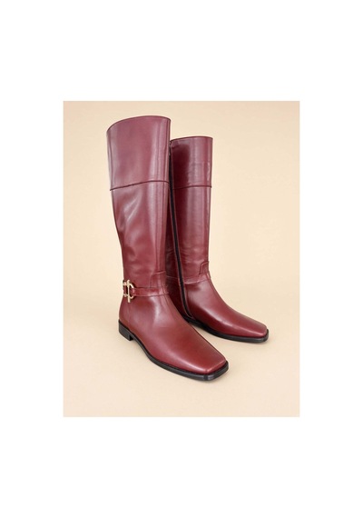 37brandshoes Bordo Deri Bot Bordo Bordo