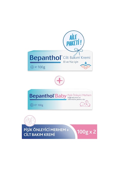 Bepanthol Pişik Önleyici Merhem 100 G + Bepanthol Cilt Bakım Kremi 100 G