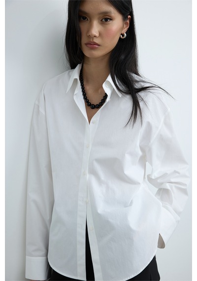 Suud Collection Beyaz Page Oversize Gömlek
