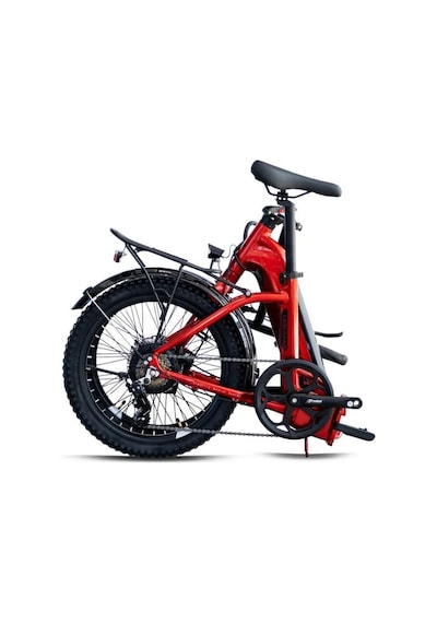 Kron Loop Urban 20" Jant E-bike 7 Vites Hidrolik Fren Elektrikli Katlanır Bisiklet Kırmızı Gri