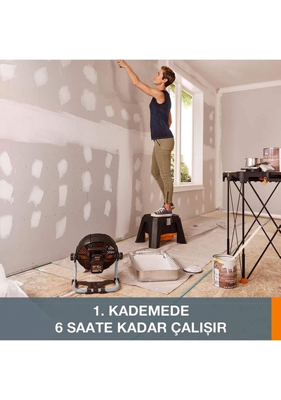 Worx WX095 20Volt 2.0Ah Li-ion 242 MM Profesyonel Hibrit Şantiye Fanı/Vantilatör