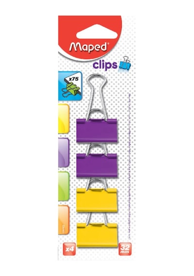 Maped Kıskaç (Klips) Metal 32 MM 4 Lü Renk