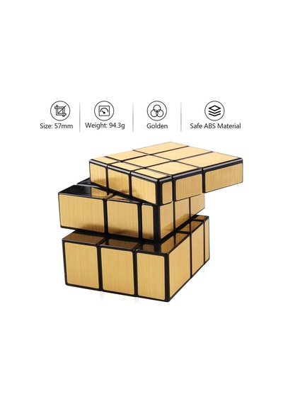 Geometrik Zeka Küpü 3x3 Farklı Şekiller Zor Bulmaca Zeka Oyuncakları Gold